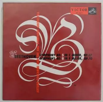 LP Пластинка БЕТХОВЕН - АРТУРО ТОСКАНИНИ И ТЕМЫ - Симфонии №№. 5 и 8 LS2011 Victor 1954 Япония Классика