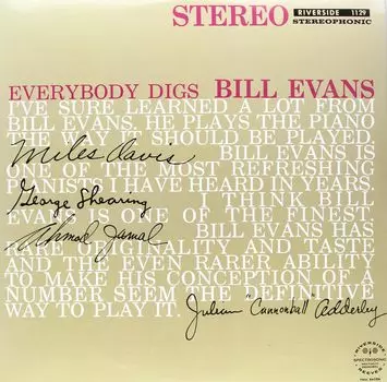 LP Пластинка BILL EVANS TRIO - Everybody Digs Bill Evans OJC068 Original Jazz C 2015 US Jazz