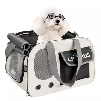 LPOTIUS Pet Carrier Cat Small Dog Carrier Pet Carrier Идеально подходит для путешествий в случае катастрофы Cat поставляется с поводком, чтобы предотвратить прыжки Pet Carrier чёрный