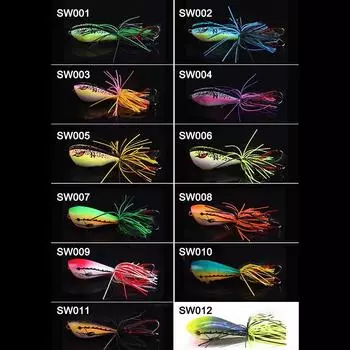 Лягушка ABS пластик 5,5 см крючок для лягушки Luya поддельная приманка жесткая приманка лягушка с блестками рыболовные снасти