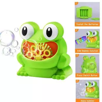 Лягушка Автоматическая машина для выдувания пузырей Производитель вечеринок Летняя уличная игрушка для детей