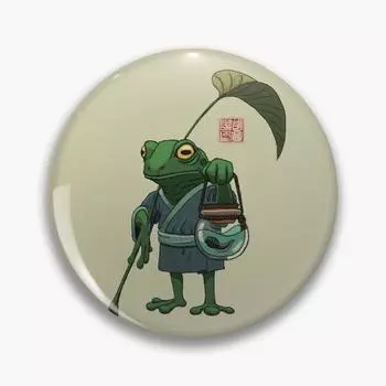 Лягушка и его сын, мягкая пуговица, булавка на воротнике, шляпа, женская брошь, креативные металлические украшения, забавный декор, булавка на лацкане, значок любовника, милый подарок, мультяшная мода 32mm(1.25in)