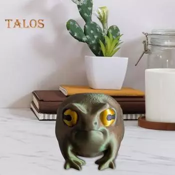 Лягушка орнамент 3D печатная пухлая лягушка статуя домашний офис стол декор скульптура лягушки для книжной полки шкаф журнальный столик M