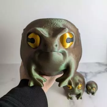 Лягушка орнамент 3D печатная статуя пухлой лягушки домашний офис стол декор скульптура лягушки для M