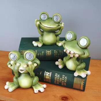 Лягушка Орнамент Солнечный Свет Домашний Декор Аксессуары Кавайные Фигурки Из Смолы Настольные Украшения Гостиная Украшения Детская Комната 1