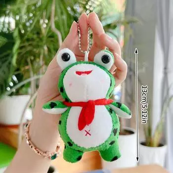 Лягушка шарф кукла лягушка школьный рюкзак кулон Тик Ток та же кукла машина плюшевая кукла плюшевый брелок полностью заполненный лягушка кукла рюкзак кулон красный