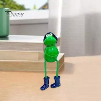 Лягушка смоляное украшение длинноногая лягушка настольное украшение сидящая лягушка фигурка для сада внутренний стол каминный декор жёлтый