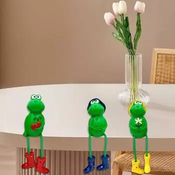 Лягушка смоляное украшение длинноногая лягушка настольное украшение сидящая лягушка фигурка для синий