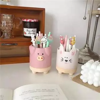 Лягушка/Свинья/Кролик Суккулентное Растение Цветочный Горшок Котенок Кролик Мини Сад Горшечный Креативный Балкон Украшения Настольные Украшения