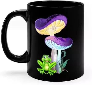 Лягушка Волшебник Гриб На Керамической Кофейной Кружке Чашке для Чая 301-400ml