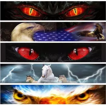 LQT 2 шт. 3D прозрачный автомобиль переднее лобовое стекло наклейка виниловая наклейка