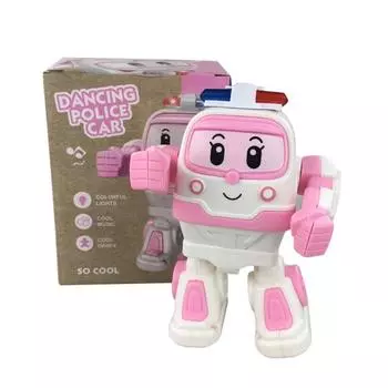 LQT детский игрушечный робот, мультяшный автомобиль, электрический танцевальный петь, великолепная световая машина для мальчиков и девочек, подарок на день рождения Perley Robot