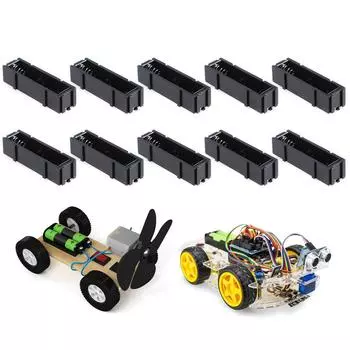 LR6 AA держатель батареи кейс AA батарейный блок 1 10 слотов для электронных игрушек и светодиодных лампочек расширяемый