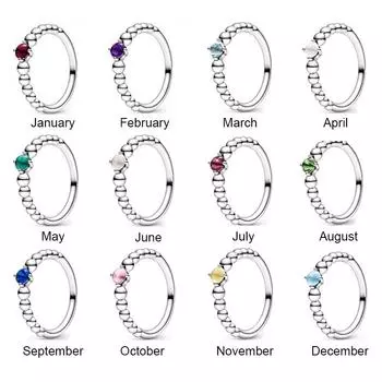 Lr Цвет Драгоценный Камень 925 Серебряный Циркон Кольцо Женский Новый Корейский Модный Набор Подарок Для Пары Женские Ювелирные Изделия Сексуальный Декабрь Камень Co 6