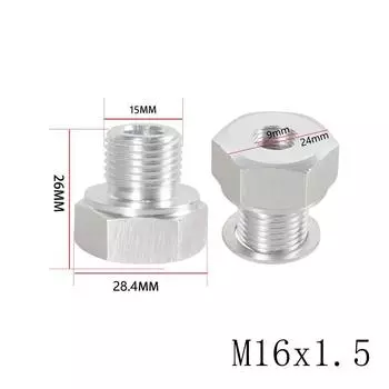 LS Двигатель Сменный Мужской M16x1.5 или M12x1.5 Женский 1/8 NPT Алюминиевый Датчик Давления Масла Адаптер Соединитель С Прокладкой Серебряный