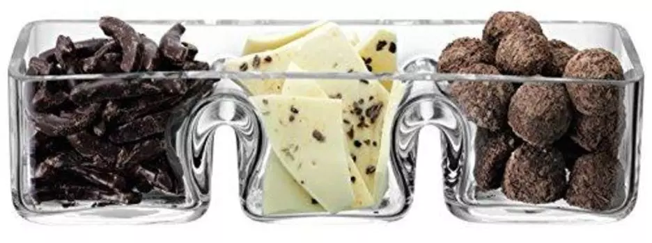 LSA International Serve Trio Dish L11.75in x W4.25in Clear, 11.75 x 4.25