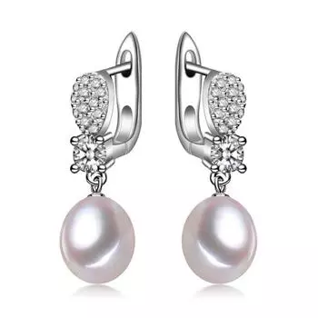 LSOOYH богемные серьги с натуральным пресноводным жемчугом, серьги CZ с кубическим цирконием, серьги для женщин, подарок