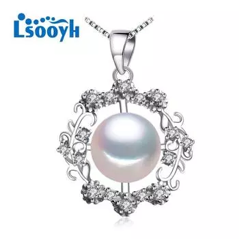 LSOOYH богемный цирконий натуральный пресноводный жемчуг ожерелья с цветком для женщин ювелирные изделия с жемчугом золотой