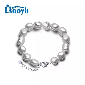 LSOOYH браслет из натурального пресноводного жемчуга для женщин, ювелирные изделия из жемчуга, модный многоцветный браслет из жемчуга
