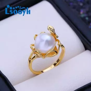 LSOOYH кольца с натуральным пресноводным жемчугом для женщин, богемное кольцо золотого цвета, ювелирные изделия с жемчугом, подарок на день рождения белый