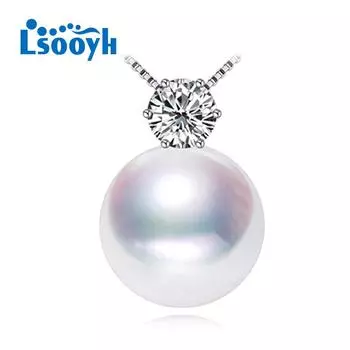 LSOOYH модное ожерелье с подвеской из натурального пресноводного жемчуга для женщин, ювелирные изделия из жемчуга, кубический цирконий, ожерелье с фианитом розовый