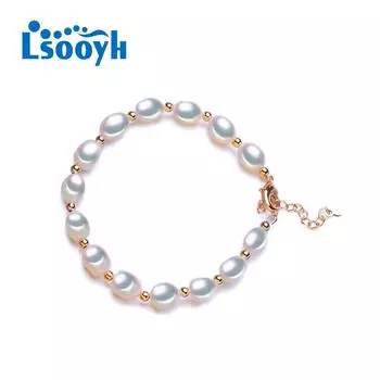 LSOOYH модный браслет из пресноводного жемчуга для женщин, браслет для девочек, браслет из натурального жемчуга, ювелирные изделия