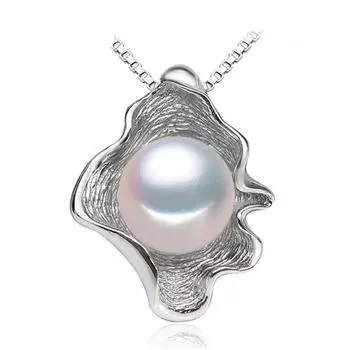 LSOOYH ожерелье из натурального пресноводного жемчуга в форме ракушки для женщин, модное геометрическое ожерелье в стиле бохо