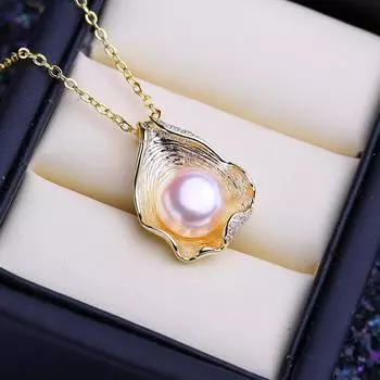 LSOOYH ожерелье из натурального пресноводного жемчуга для женщин, подвеска из белого культивированного жемчуга с бесконечным дизайном, подарок на день рождения для девочек белый