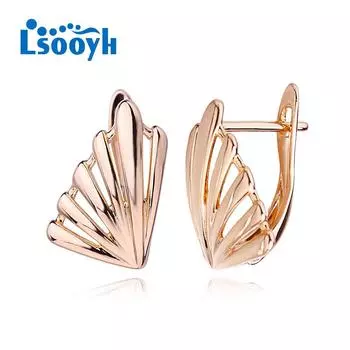 LSOOYH серьги-клипсы цвета розового золота, модные серьги для женщин, полые серьги-гвоздики в форме бабочки, ювелирные изделия A