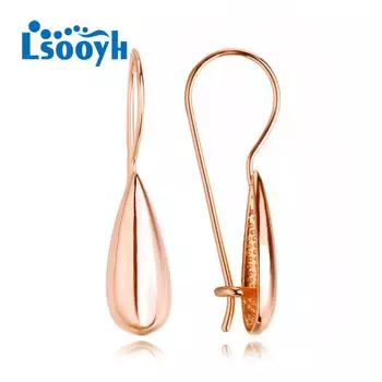 LSOOYH серьги-клипсы цвета розового золота, модные серьги для женщин, геометрические серьги-капли, ювелирные изделия A