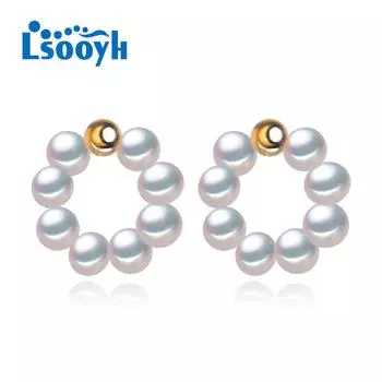 LSOOYH серьги с натуральным пресноводным жемчугом, модные вечерние серьги для женщин, ювелирные изделия из жемчуга, свадебные серьги