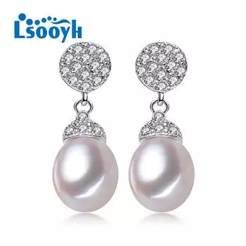 LSOOYH серьги с натуральным пресноводным жемчугом, модные богемные роскошные свадебные длинные серьги для женщин розовый