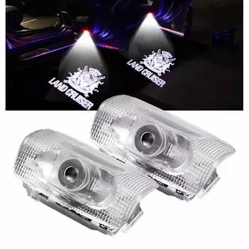 Ltsplay Prado 120 Series Автомобильная дверная лампа Подсветка двери Приветственный свет Подсветка светодиодная Проекция логотипа Land Cruiser 150 Series Land Cruiser 250