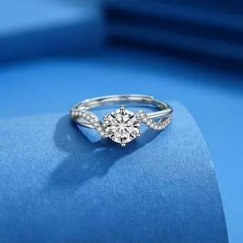 Лю Шиши 925 Серебряное кольцо с шестью когтями, легкое роскошное кольцо с крестом и бриллиантами из 18-каратного золота, предложение руки и сердца для пары opening adjustable