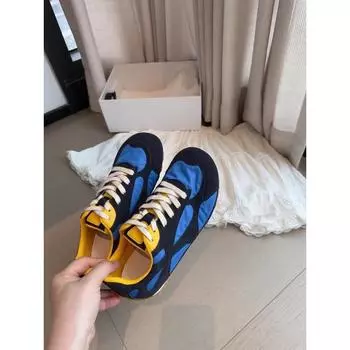 Лю Вэнь женские новые универсальные ретро контрастные цвета уродливые милые большая голова дышащие спортивные и повседневные туфли 35