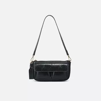 Lu Xiaohuo Suyum Black Classic High-Grade Women s Bag Double Pockets Square Sling Bag Popular Retro Shoulder Underarm Bag Black