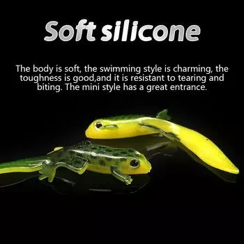 Lua Soft Bait Мягкая кукла-рыба 7.5 см/3 г Имитация ящерицы Thunder Frog Мягкая приманка Мягкий силикон