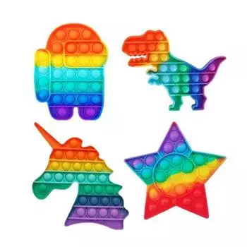 Luarmo Push Pop Bubble Pop-It 4-Piece Set, популярные корейские головоломки