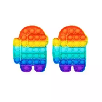 Luarmo Push Pop Bubble Pop It Among Us Shape Random 2p, популярная корейская игра