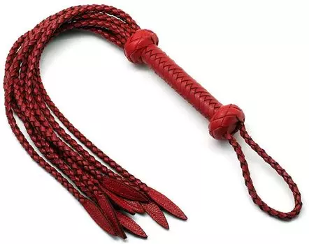 Любимая душа Кнут Косплей Натуральная кожа Черный и Красный Девятихвостая Королева СМ Товары Наказание (С, Красный)