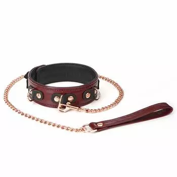 Любимая душа Ошейник для Высококачественного СМ Настоящий Свинец Вино Обучение Людей, Товары, Косплей, Кожа, Набор, Красный, Королева,