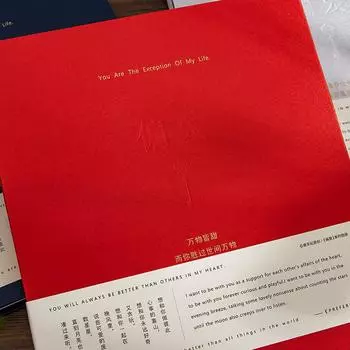 Любимая пара Цинхэ Цзи, альбом с пленочной обложкой, большой емкости, самоклеящийся альбом «сделай сам», семейный фотопамятный альбом, буклет для хранения красный