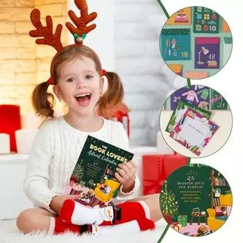 Любители книг Адвент-календарь Рождественский календарь обратного отсчета на книжную тематику 25 книжных подарков для читателей Детей Взрослых Девочек Мальчиков 1pc