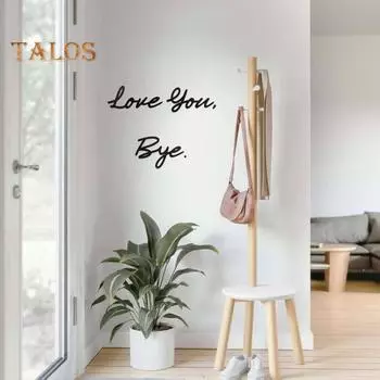 Люблю тебя, пока, деревянная вывеска, украшение на стену с клеевой точкой для дома, гостиной, спальни, прихожей, 3D-буквы, наддверный настенный художественный орнамент A