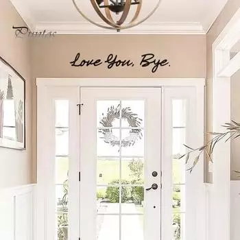 Люблю тебя, пока, деревянная вывеска, украшение на стену с клеевой точкой для дома, гостиной, спальни, прихожей, 3D-буквы, наддверный настенный художественный орнамент A