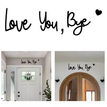 Люблю тебя, пока, деревянные таблички с надписью «Люблю тебя, пока», набор для домашней двери, прихожей, семейного настенного искусства, подвесного украшения, подарка на День святого Валентина