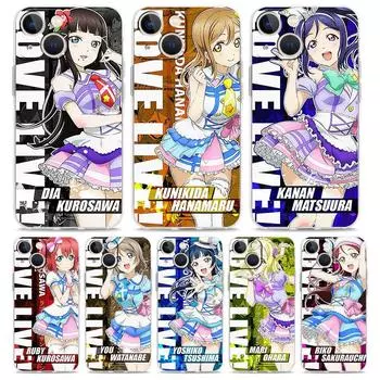 Люблю жить! Чехол для телефона You Watanabe Anime для iPhone 14 13 11 12 Pro Max X XR XS 7 8 Plus SE прозрачный мягкий силиконовый чехол iPhone XS Max