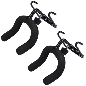 Lubonarie Guitar Hanger Display Hanger Guitar Stand Short Long Set of 2 Hook Type (Black 10cm)