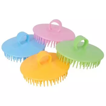 Lubonarie Щетка для мытья головы, Щетка для волос и кожи головы, Щетка для массажа кожи головы, Щетка для мытья головы, Набор из 4 шт., Щетка для массажа кожи головы (красочный)