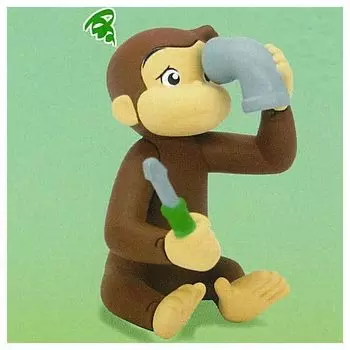 Любопытный Джордж О Фигурка Джордж пытается прочистить слив Gacha Gacha Capsule Toy нет! [3. трубка] (один предмет)